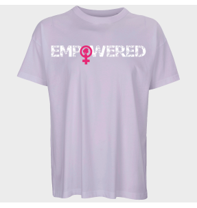 Camiseta oversize hombre para el día de la mujer diseño Empowered