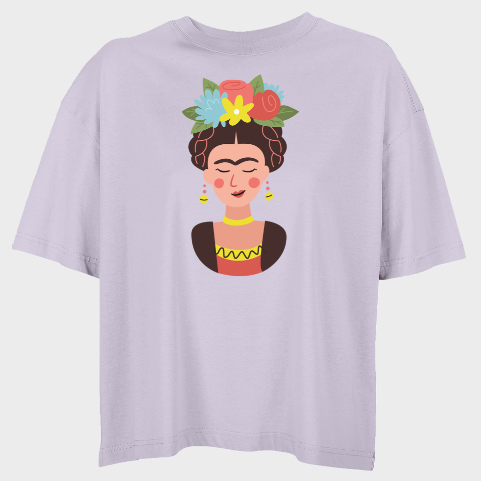Camiseta oversize mujer para el día de la mujer diseño Frida