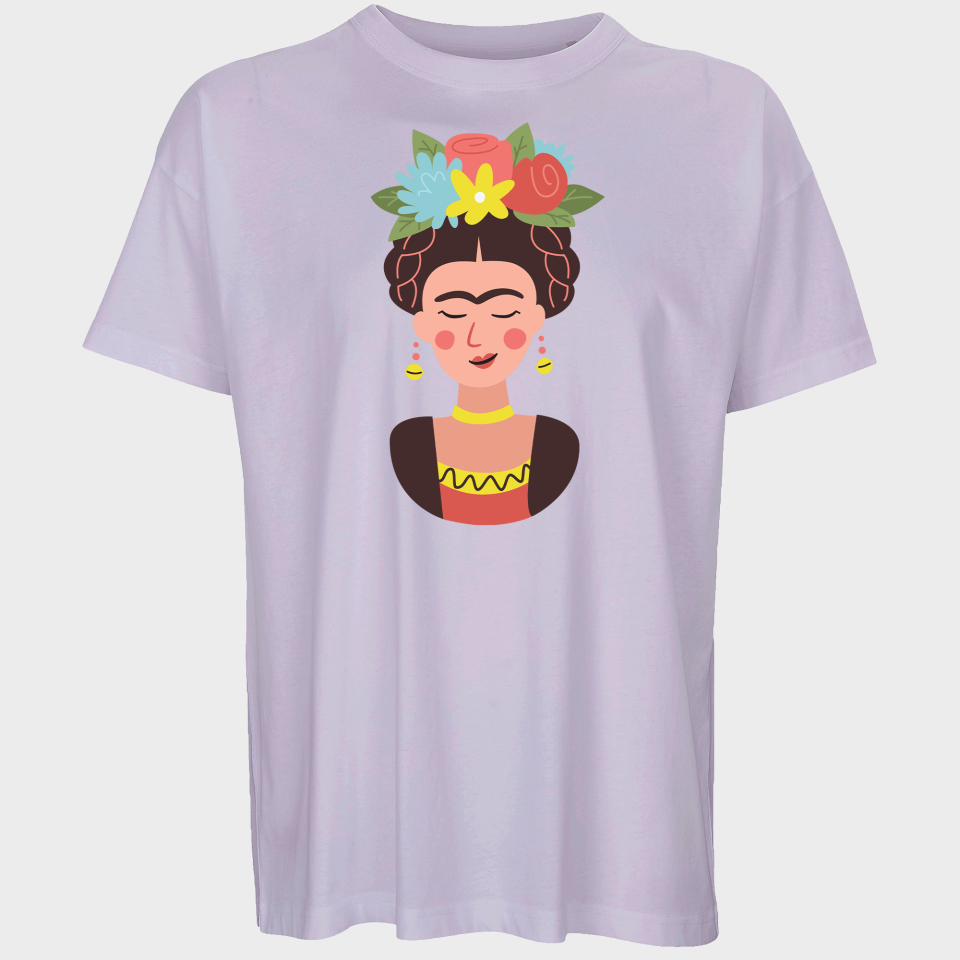 Camiseta oversize hombre para el día de la mujer diseño Frida