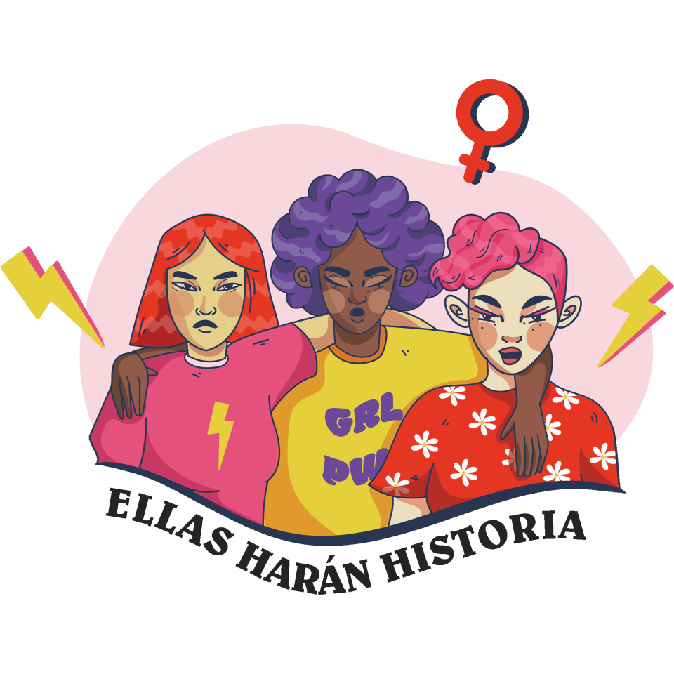 Camiseta oversize mujer para el día de la mujer diseño Ellas Harán Historia