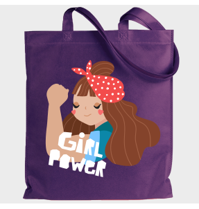 Tote bag para el día de la mujer diseño Girl Power