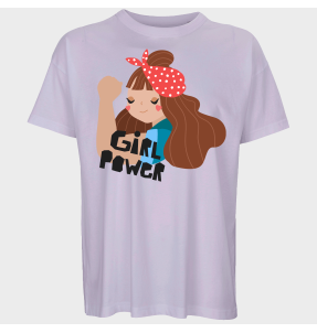 Camiseta oversize hombre para el día de la mujer diseño Girl Power