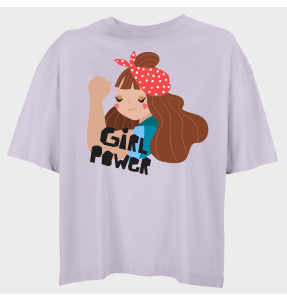 Camiseta oversize mujer para el día de la mujer diseño Girl Power
