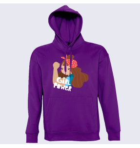 Sudadera con capucha para el día de la mujer diseño Girl Power