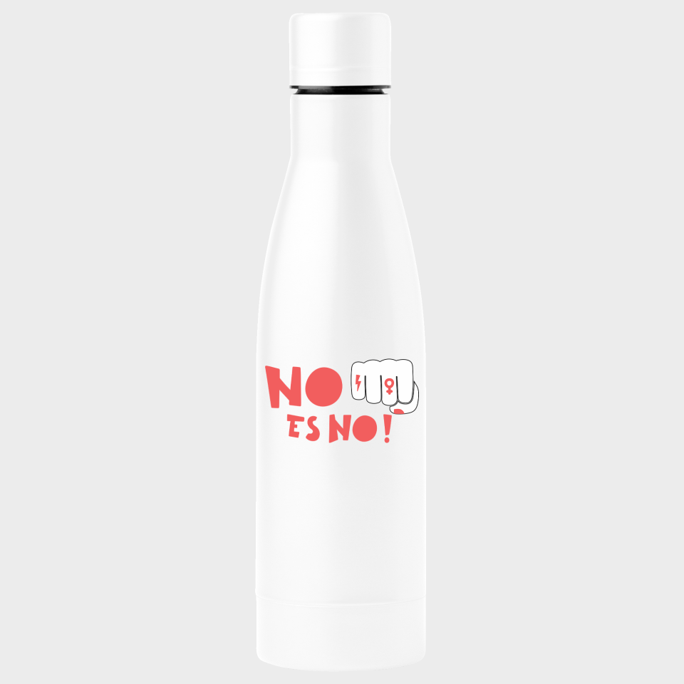 Bidón termo para el día de la mujer diseño No Es No