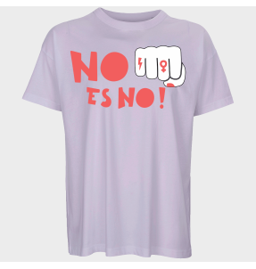 Camiseta oversize hombre para el día de la mujer diseño No Es No