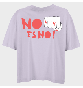 Camiseta oversize mujer para el día de la mujer diseño No Es No