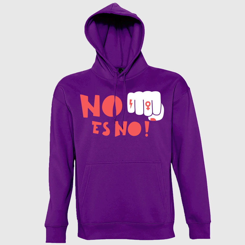 Sudadera con capucha para el día de la mujer diseño No Es No