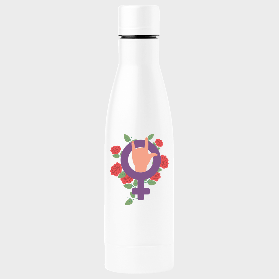 Bidón termo para el día de la mujer diseño Rosas