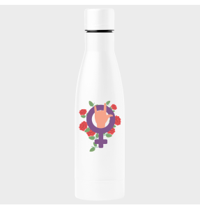 Bidón termo para el día de la mujer diseño Rosas