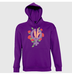 Sudadera con capucha para el día de la mujer diseño Rosas