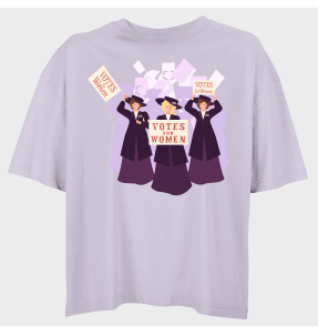 Camiseta oversize mujer para el día de la mujer diseño Vote