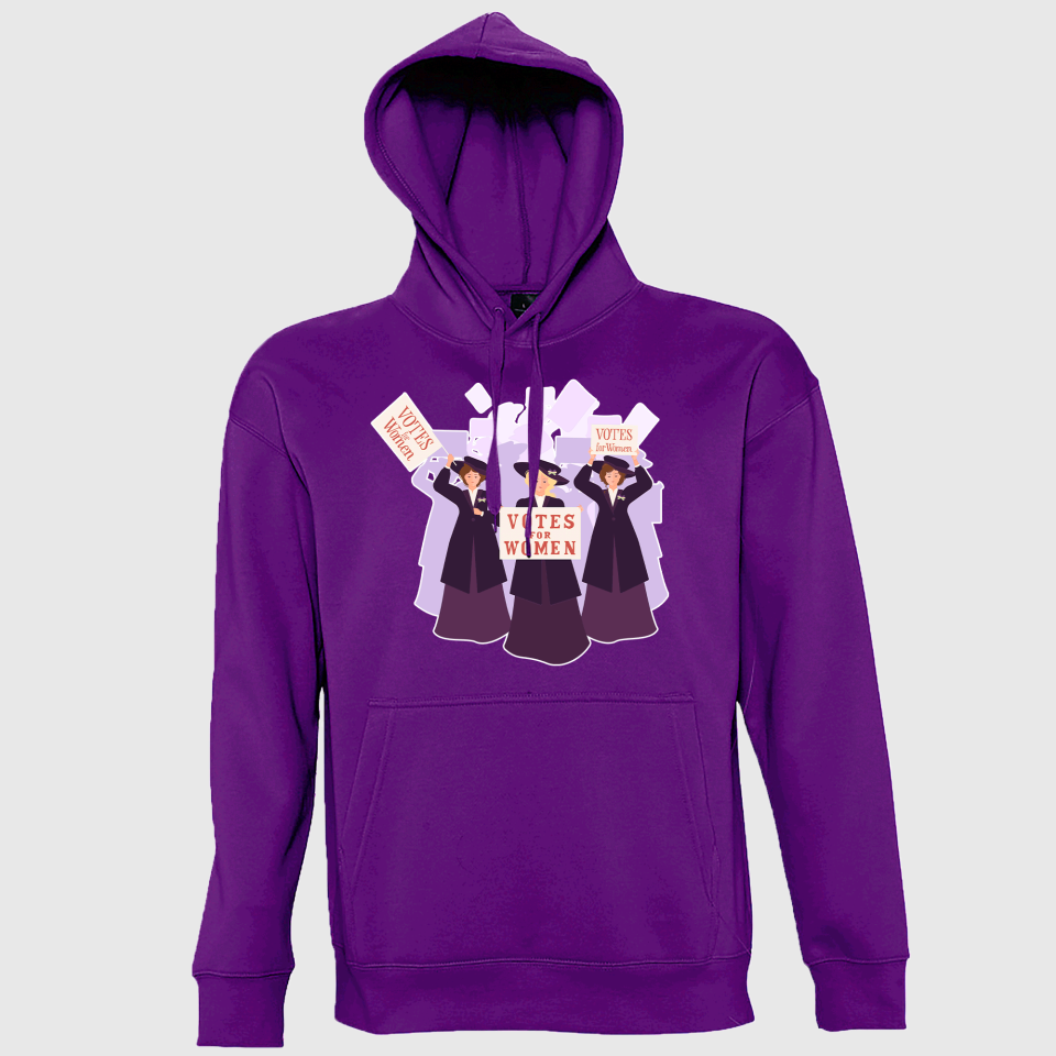 Sudadera con capucha para el día de la mujer diseño Vote