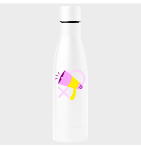 Bidón termo para el día de la mujer diseño Megáfono