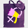Tote bag para el día de la mujer diseño Megáfono