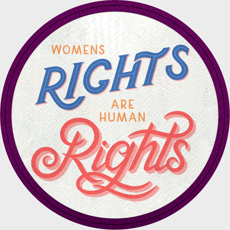 Parche redondo para el día de la mujer diseño Womens Rights