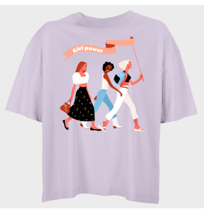 Camiseta oversize mujer para el día de la mujer diseño Grupo De Chicas