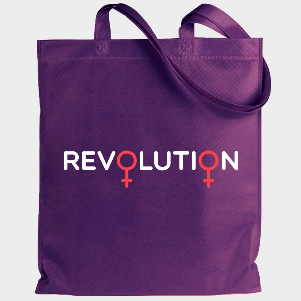 Tote bag para el día de la mujer diseño Revolution