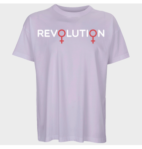 Camiseta oversize hombre para el día de la mujer diseño Revolution