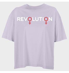 Camiseta oversize mujer para el día de la mujer diseño Revolution