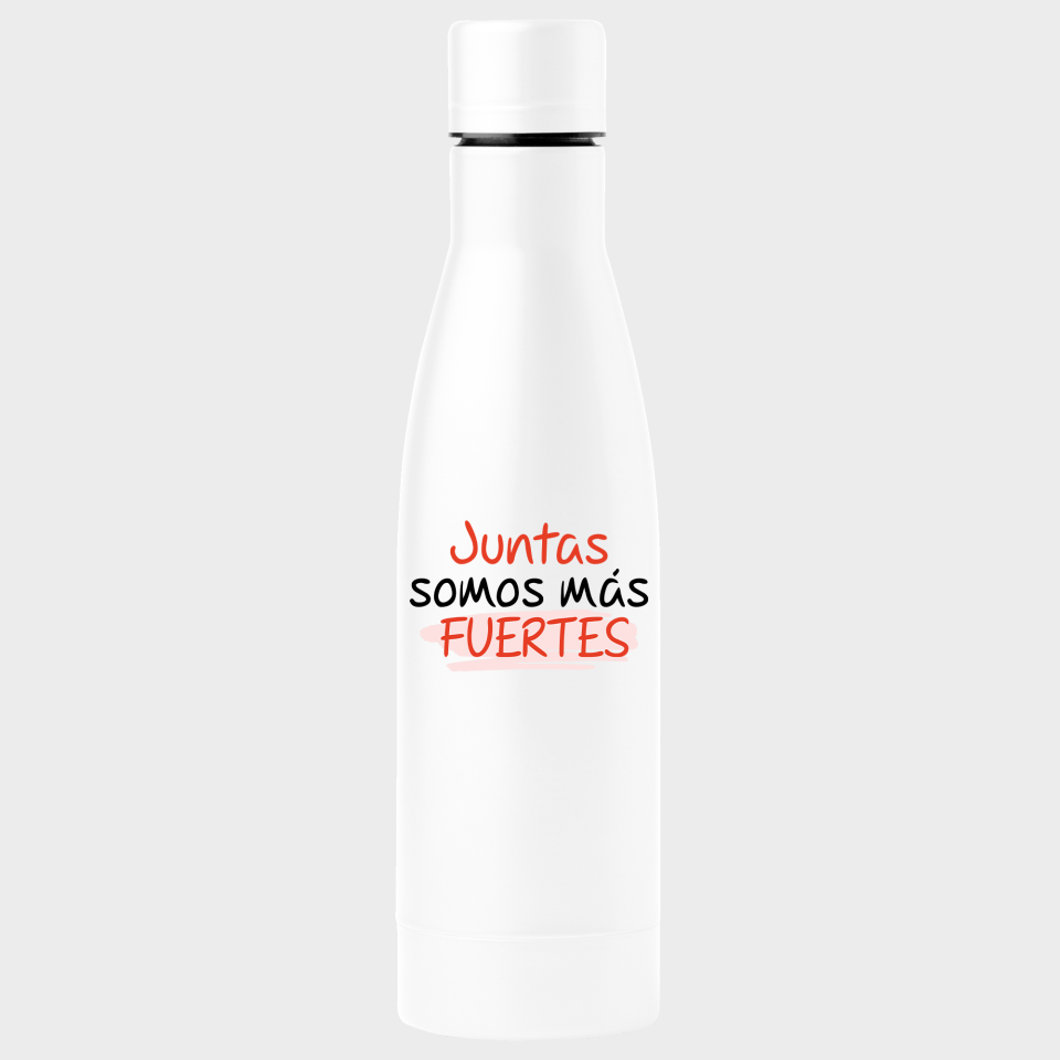 Bidón termo para el día de la mujer diseño Juntas Somos Más Fuertes