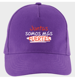 Gorra para el día de la mujer diseño Juntas Somos Más Fuertes