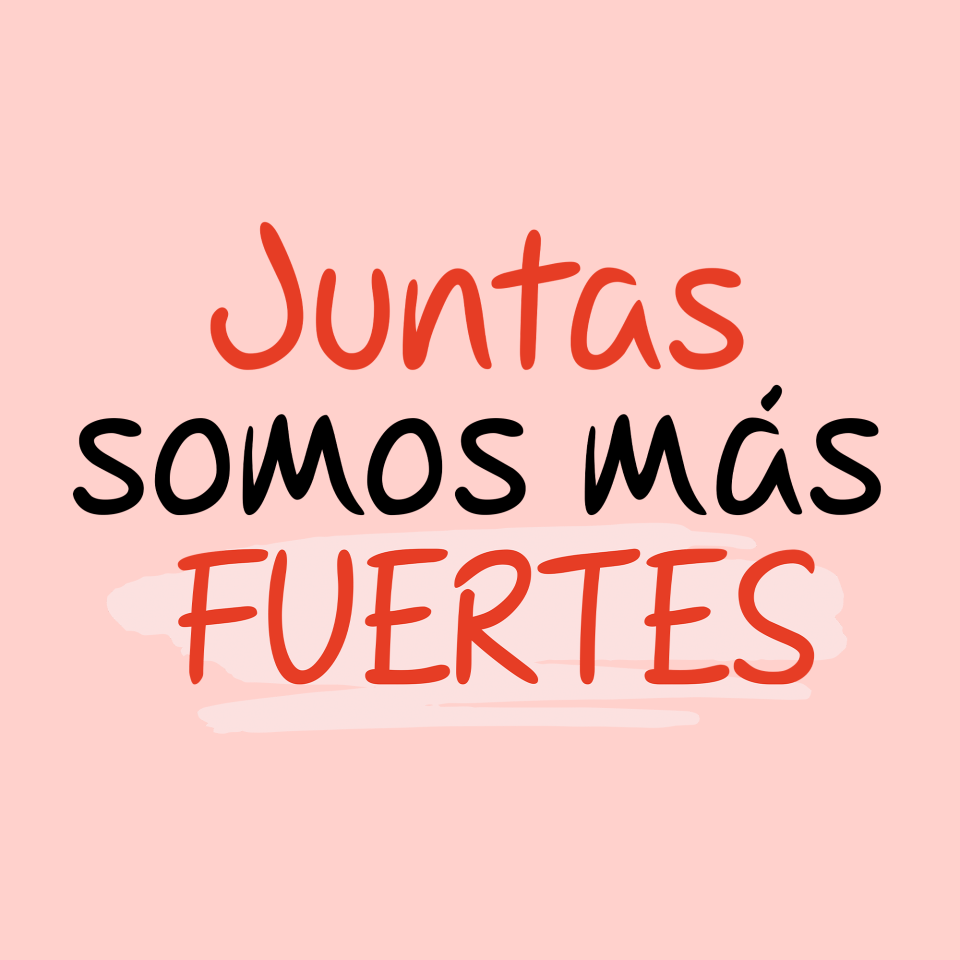 Parche redondo para el día de la mujer diseño Juntas Somos Más Fuertes