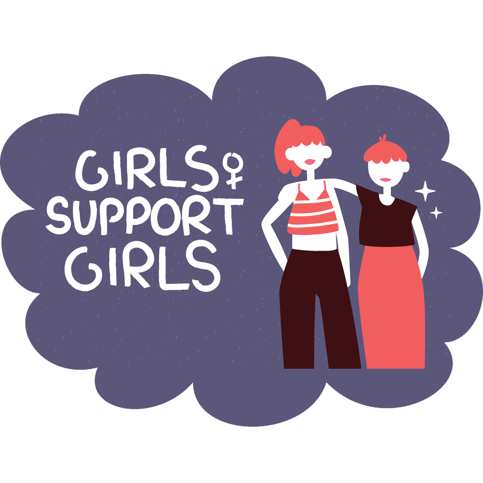 Bidón termo para el día de la mujer diseño Juntas Girls Support Girls