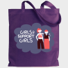 Tote bag para el día de la mujer diseño Girls Support Girls