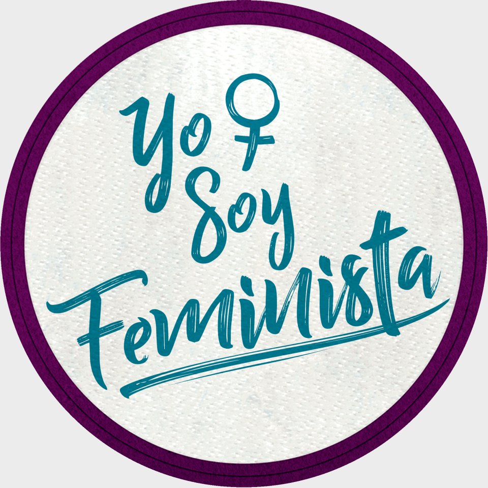 Parche redondo para el día de la mujer diseño Yo Soy Feminista