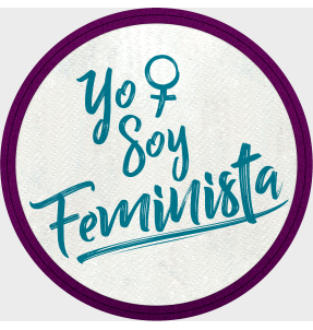 Parche redondo para el día de la mujer diseño Yo Soy Feminista