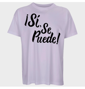 Camiseta oversize hombre para el día de la mujer diseño Sí, Se Puede