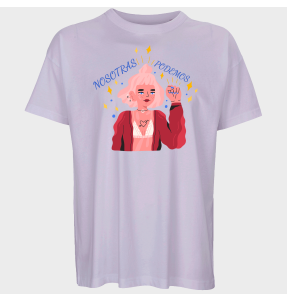 Camiseta oversize hombre para el día de la mujer diseño Nosotras Podemos