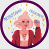 Parche redondo para el día de la mujer diseño Nosotras Podemos