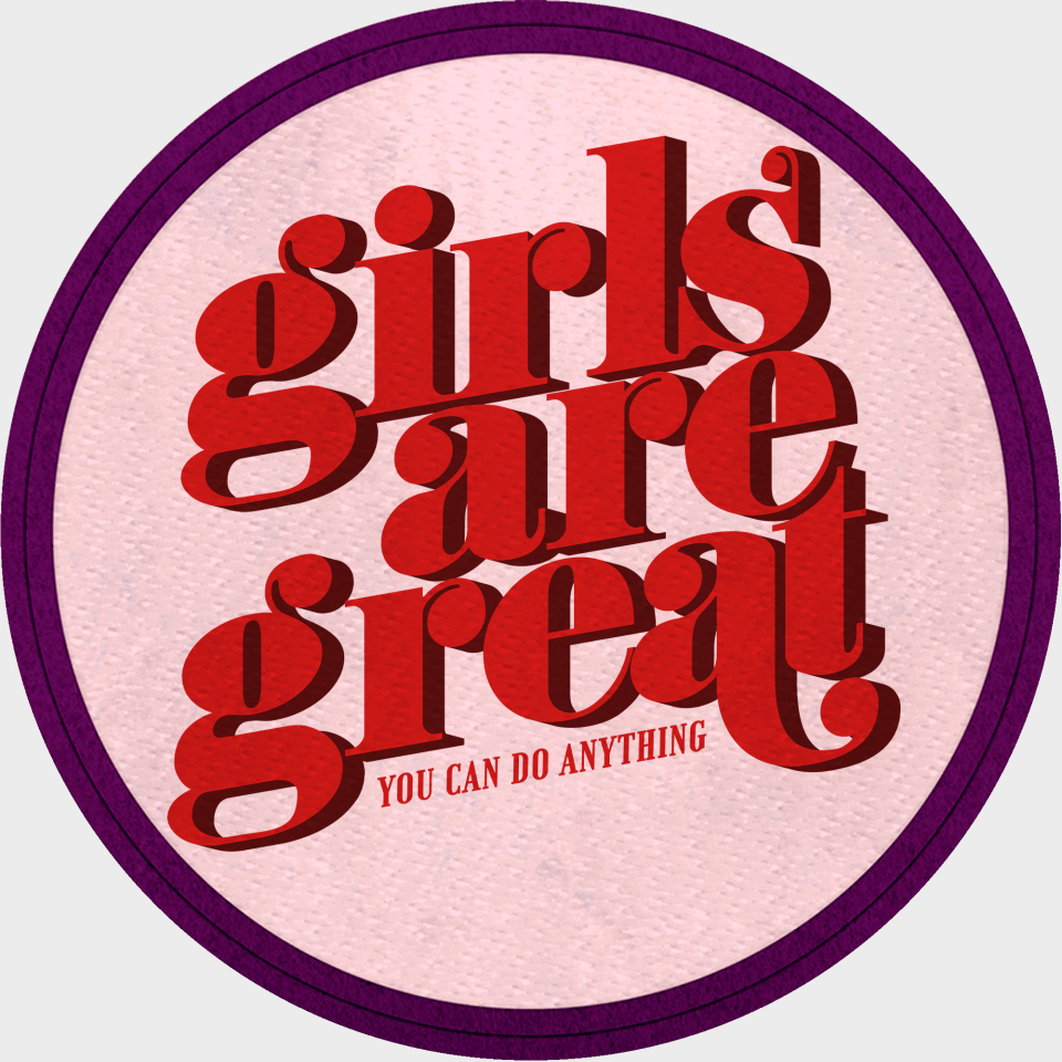 Parche redondo para el día de la mujer diseño You Can Do Anything