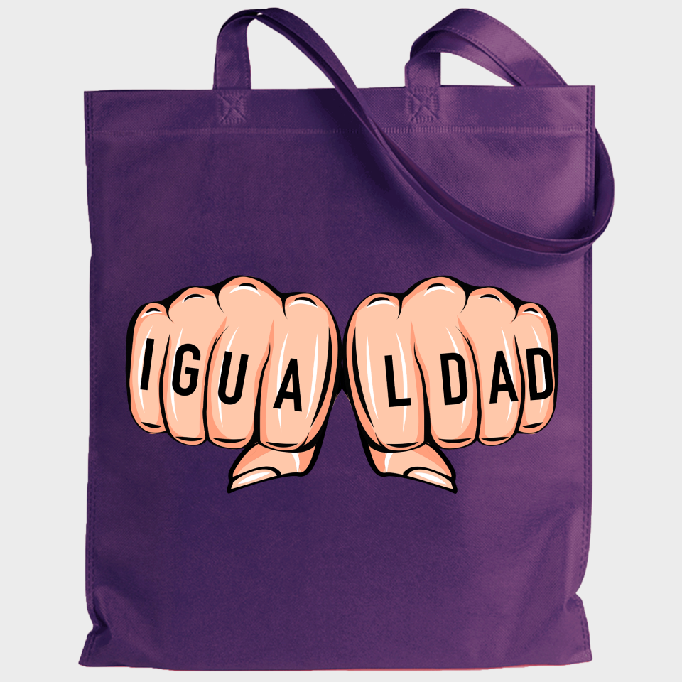 Tote bag para el día de la mujer diseño Igualdad