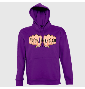Sudadera con capucha para el día de la mujer diseño Igualdad