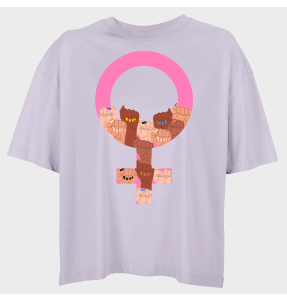 Camiseta oversize mujer para el día de la mujer diseño Símbolo