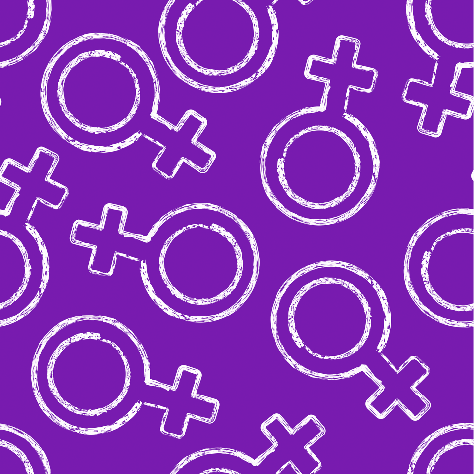 Parche redondo para el día de la mujer diseño Símbolo