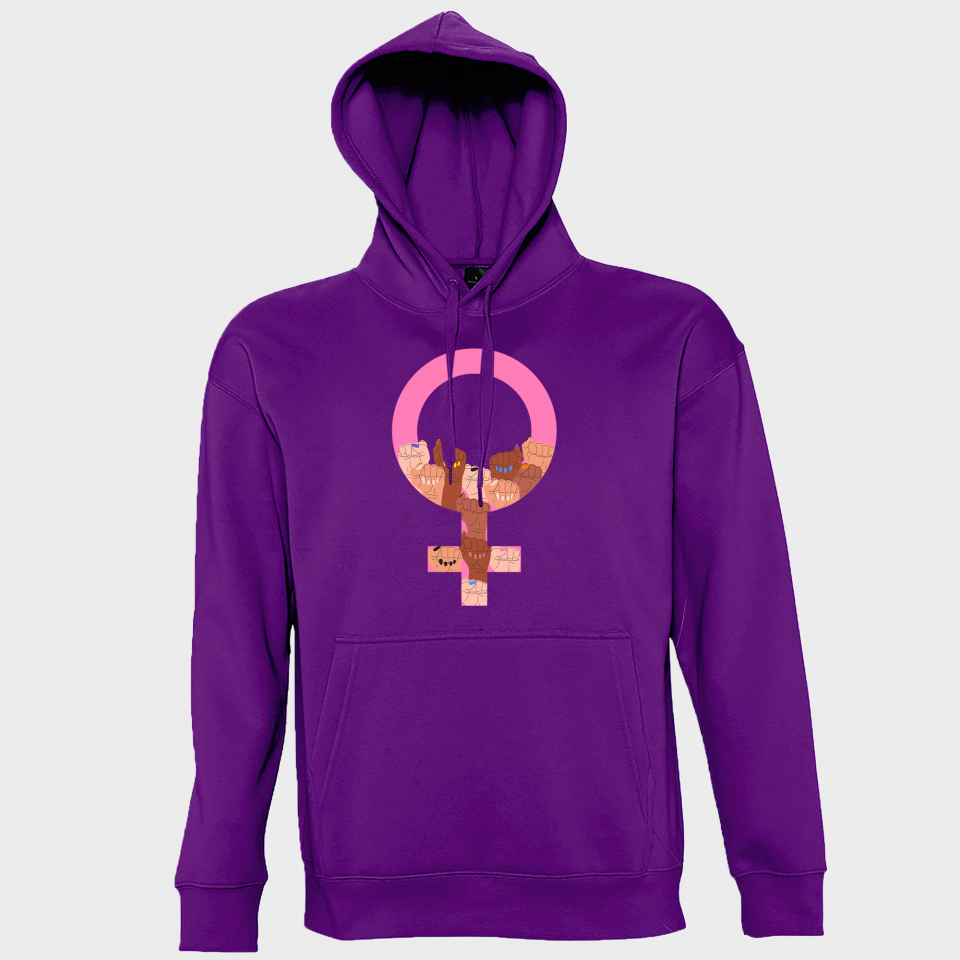 Sudadera con capucha para el día de la mujer diseño Símbolo