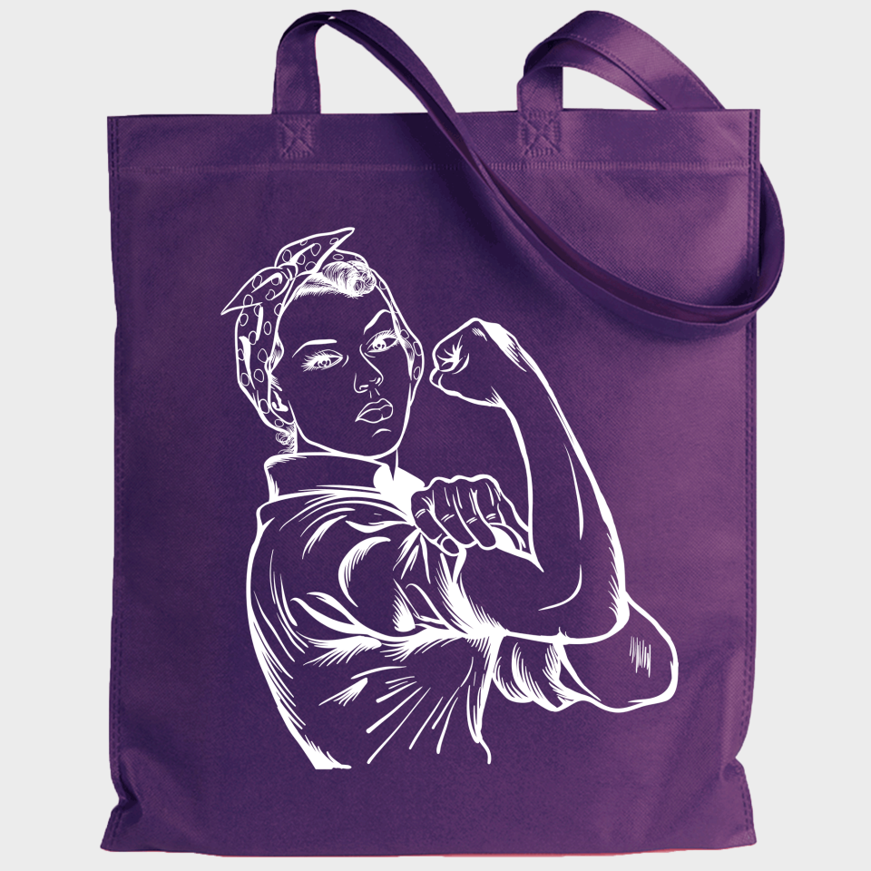 Tote bag para el día de la mujer diseño We Can Do It