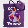 Tote bag para el día de la mujer diseño We Run The World