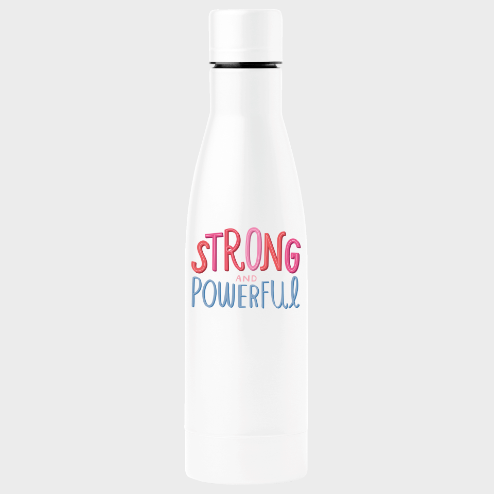 Bidón termo para el día de la mujer diseño Strong And Powerful