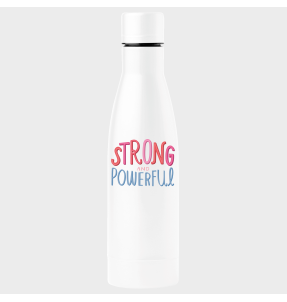 Bidón termo para el día de la mujer diseño Strong And Powerful