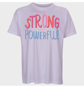 Camiseta oversize hombre para el día de la mujer diseño Strong And Powerful