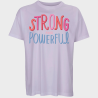 Camiseta oversize hombre para el día de la mujer diseño Strong And Powerful
