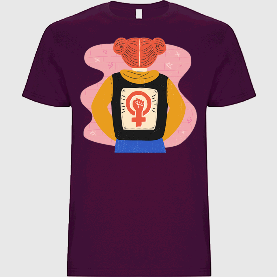 Camiseta unisex para el día de la mujer diseño Chica Espalda