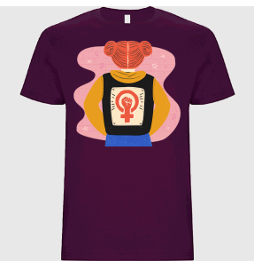Camiseta unisex para el día de la mujer diseño Chica Espalda