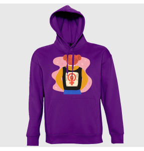 Sudadera con capucha para el día de la mujer diseño Chica Espalda