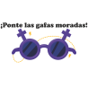Bidón termo para el día de la mujer diseño Gafas Moradas